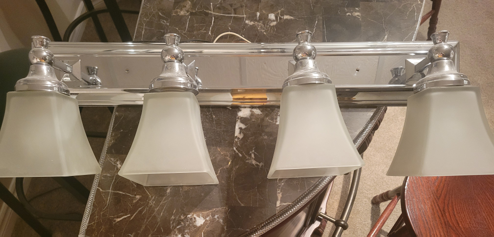 Four-Light Chrome Vanity Light Fixture - photo 3