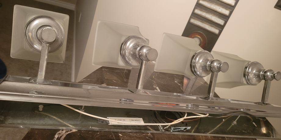 Four-Light Chrome Vanity Light Fixture - photo 4