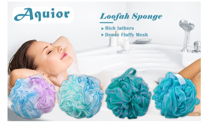 NEW!   Shower Sponges - Pack of 4  (Loofah Sponges)