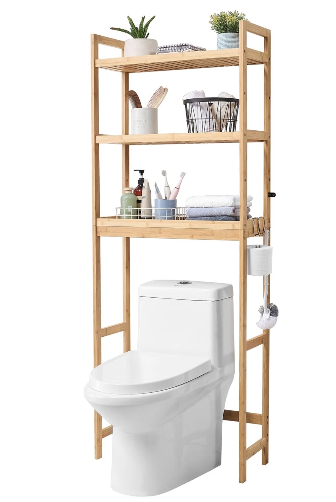 Over the toilet storage rack