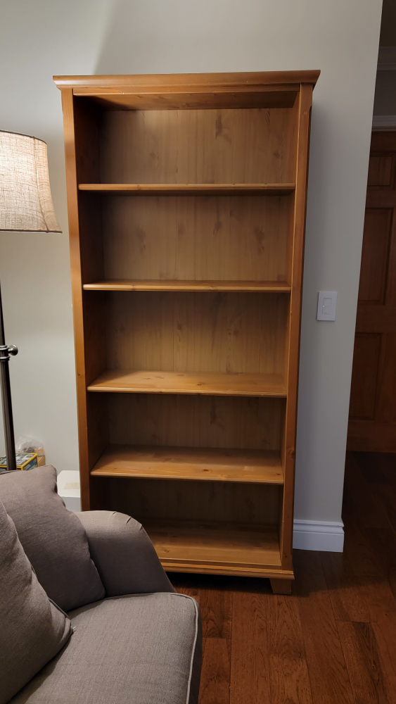 Solid wood bookcase
