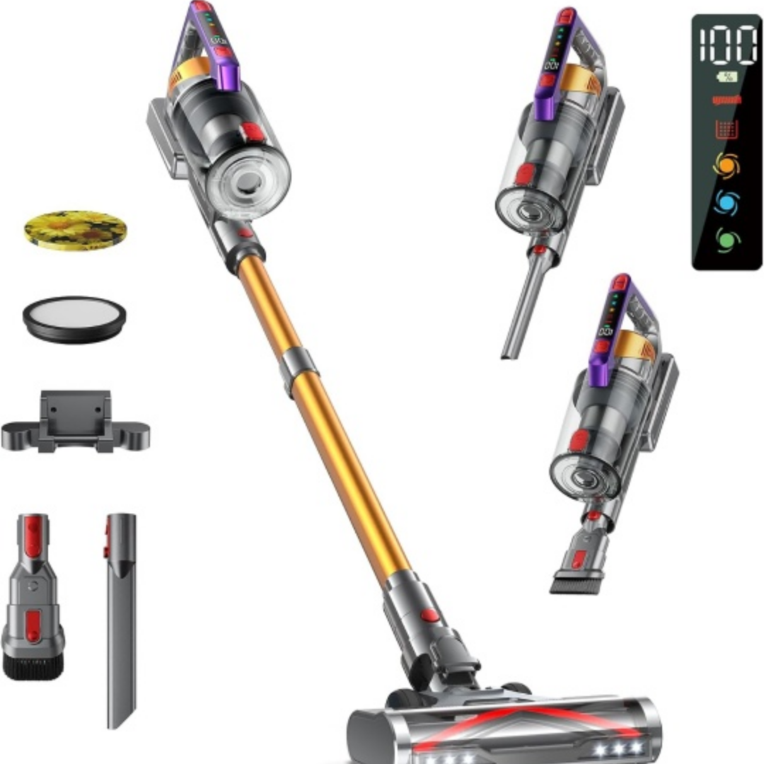 Cordless Vacuum Cleaner, 550W/45Kpa, Max 60 Mins