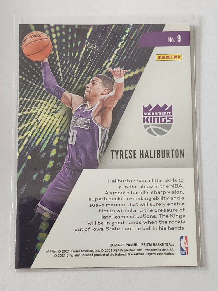 2020-21 Panini Prizm Tyrese Haliburton Rookie Card #9 🏈 - photo 2
