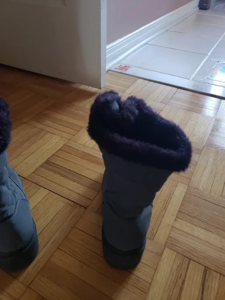 Women's Grey Winter Boots with Fur Trim image indicator(6)