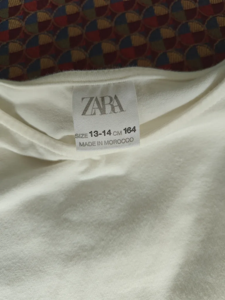 Zara Girls' White Bodysuit, Size 13-14 image indicator(3)