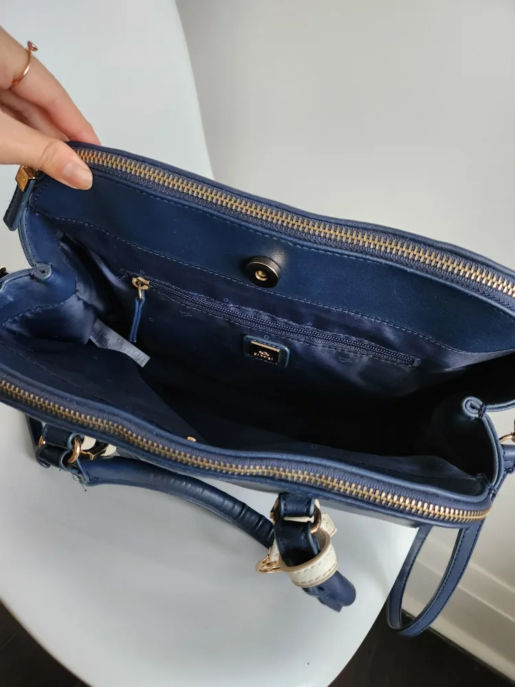 Navy Blue Satchel Handbag image indicator(3)
