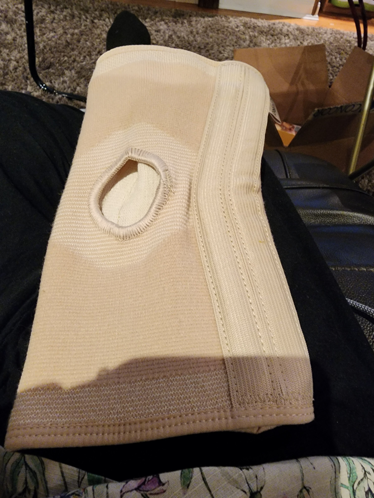 Pair of Beige Knee Support Sleeves