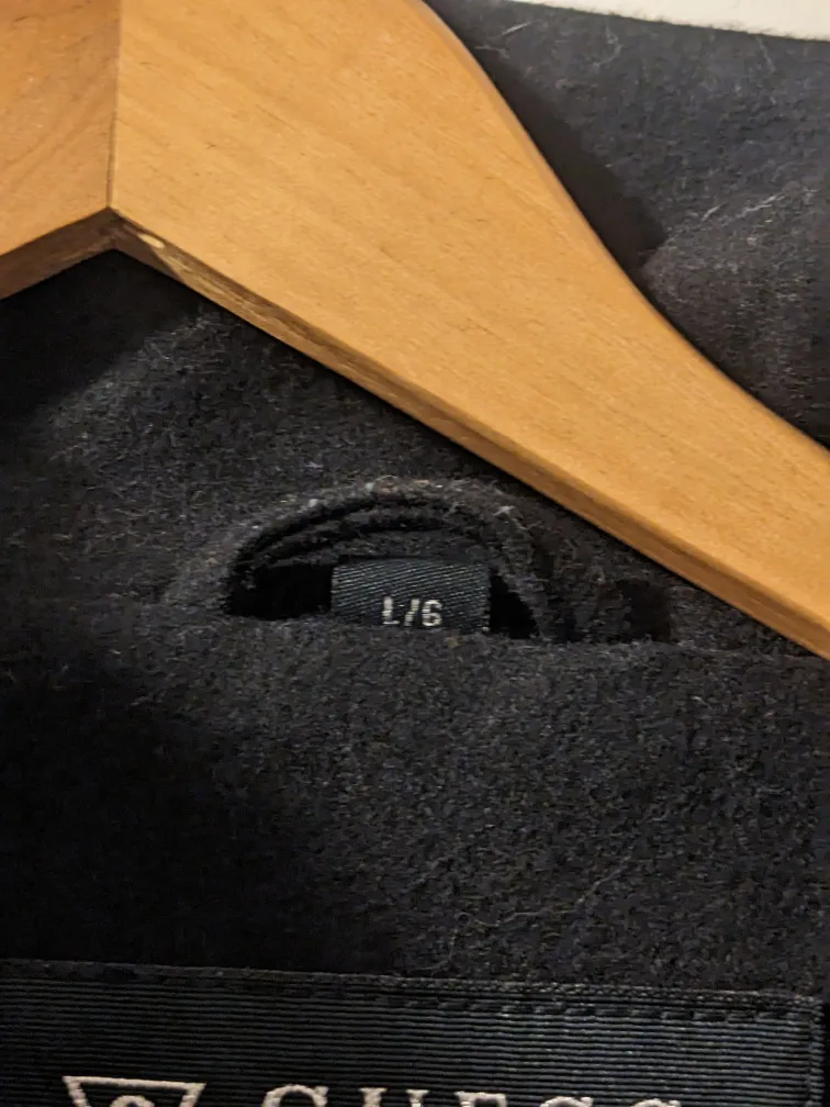 🏈 Guess Women's Black Hooded Peacoat Size L/6 image indicator(5)