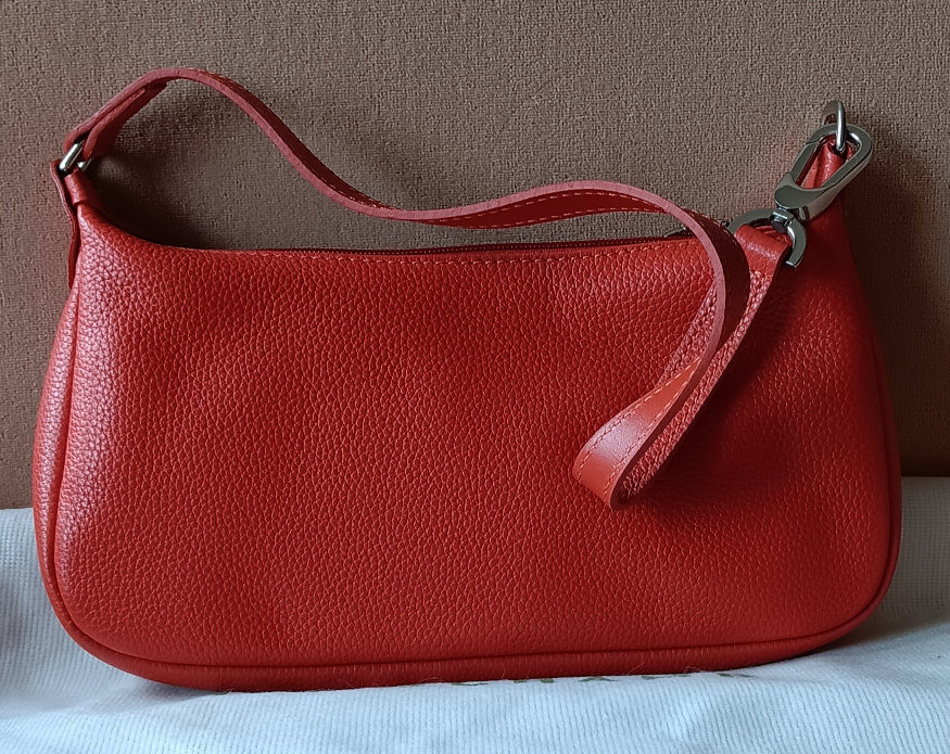 Vintage Longchamp Le Pliage Cuir Small Burnt Orange Leather Bag - photo 2