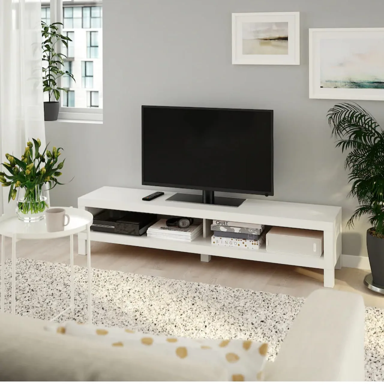 White TV stand / table - IKEA image indicator(2)