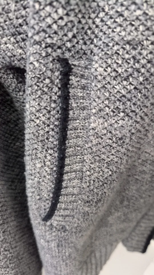 Men's Grey Knit Zip-Up Jacket image indicator(4)