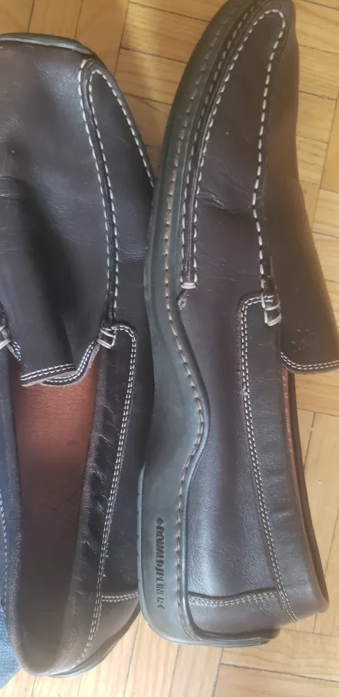 Men's Donald J Pliner Brown Leather Loafers image indicator(3)