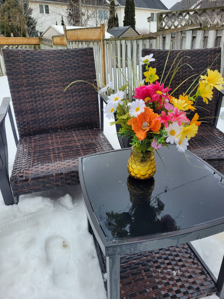Patio Conversation Set - 2 Chairs & Table
