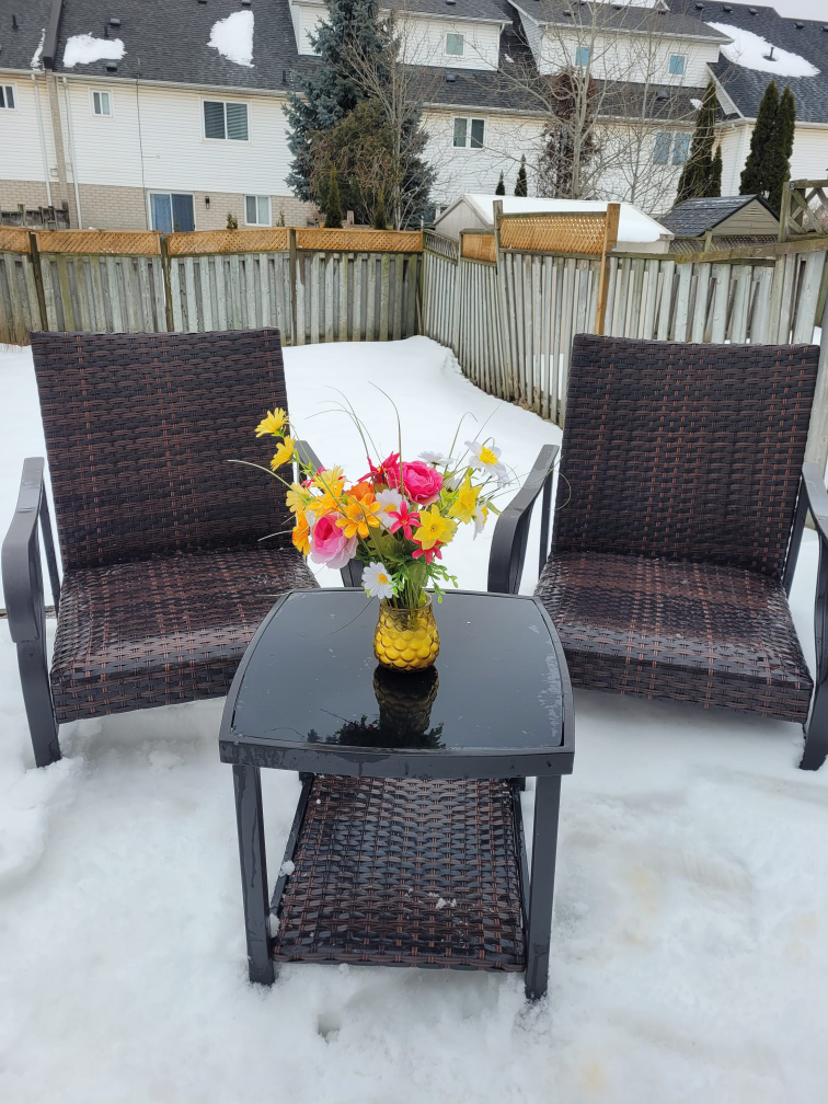 Patio Conversation Set - 2 Chairs & Table - photo 2