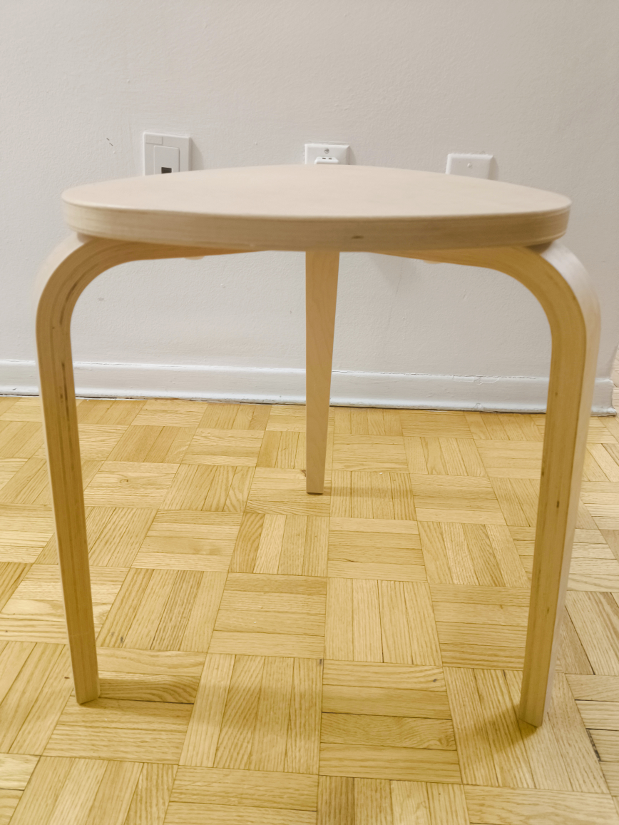 IKEA Triangular Wooden Stool - photo 2