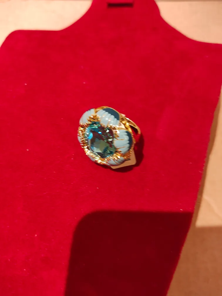 Stunning Blue Gemstone Cocktail Ring(Sales ) image indicator(5)