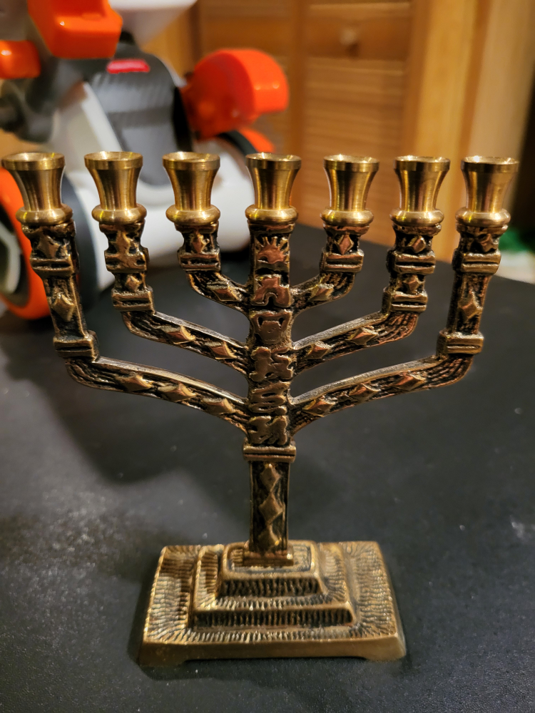 Brass Menorah - Seven-Branched Candelabra