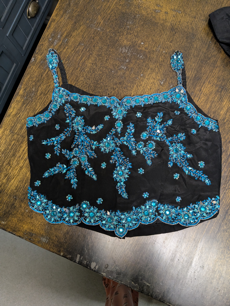 Stunning Black & Teal Beaded Lehenga Choli - photo 2