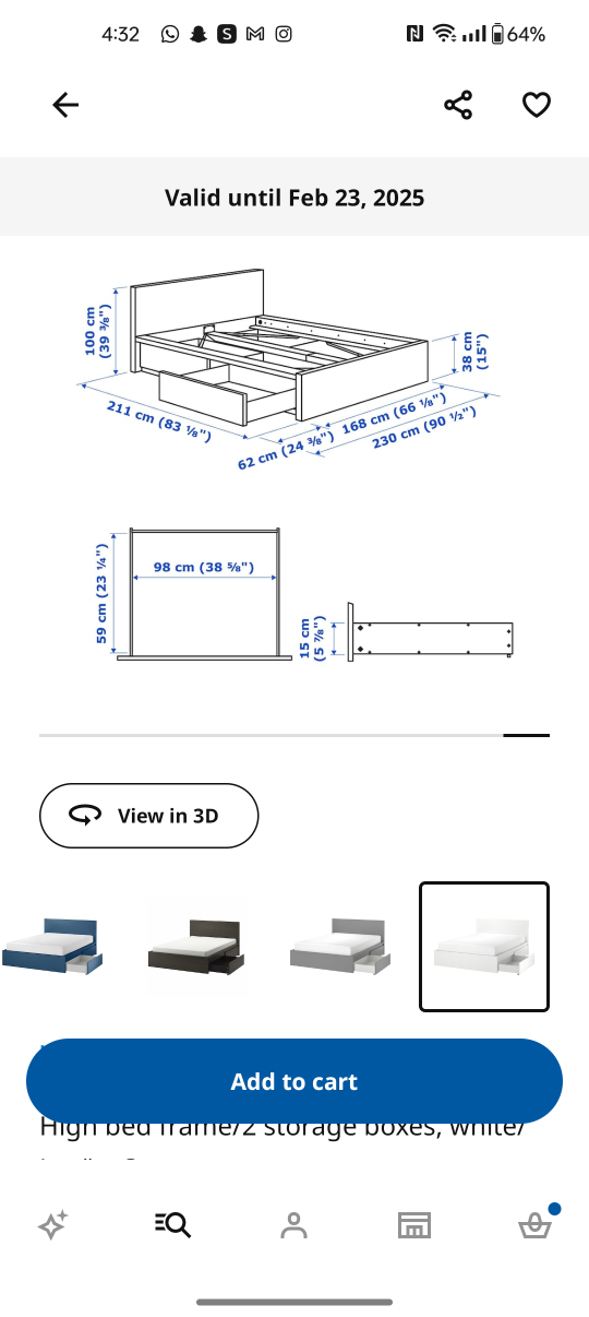 IKEA MALM Queen Bed Frame with Storage - photo 2