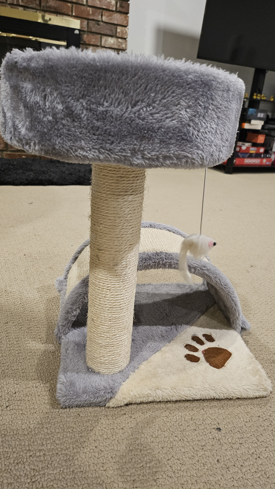 Cat Tree Condo with Scratching Post and Toy