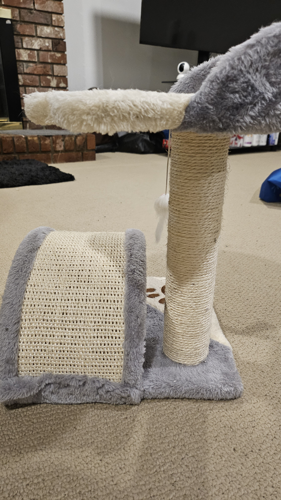 Cat Tree Condo with Scratching Post and Toy - photo 2