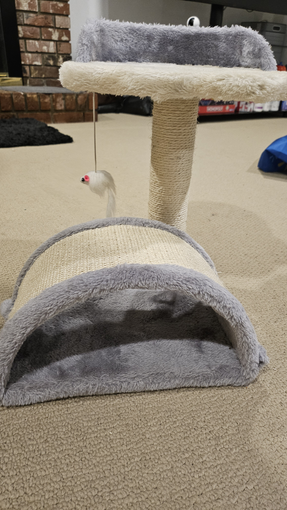 Cat Tree Condo with Scratching Post and Toy - photo 3
