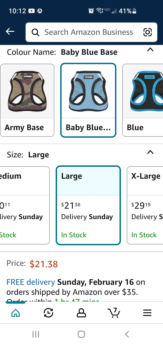 Voyager Step-In Air Harness - Large - Baby Blue - photo 3
