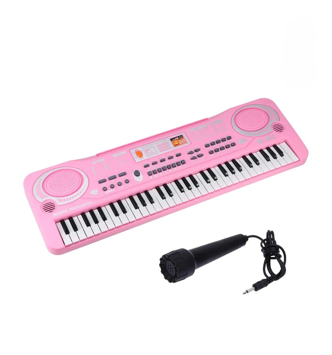 Pink 61-Key Electronic Keyboard Piano for Kids image indicator(3)
