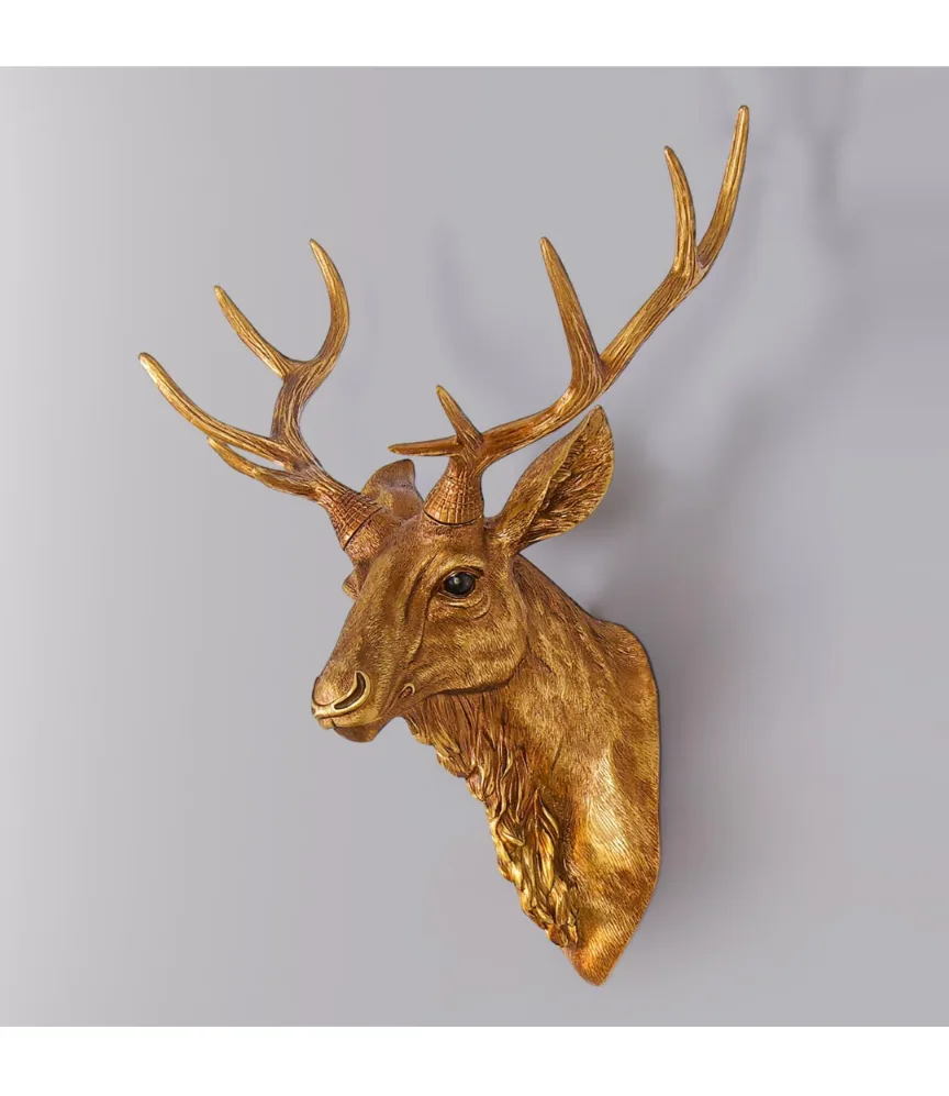 Gold Deer Head Wall Decor image indicator(3)
