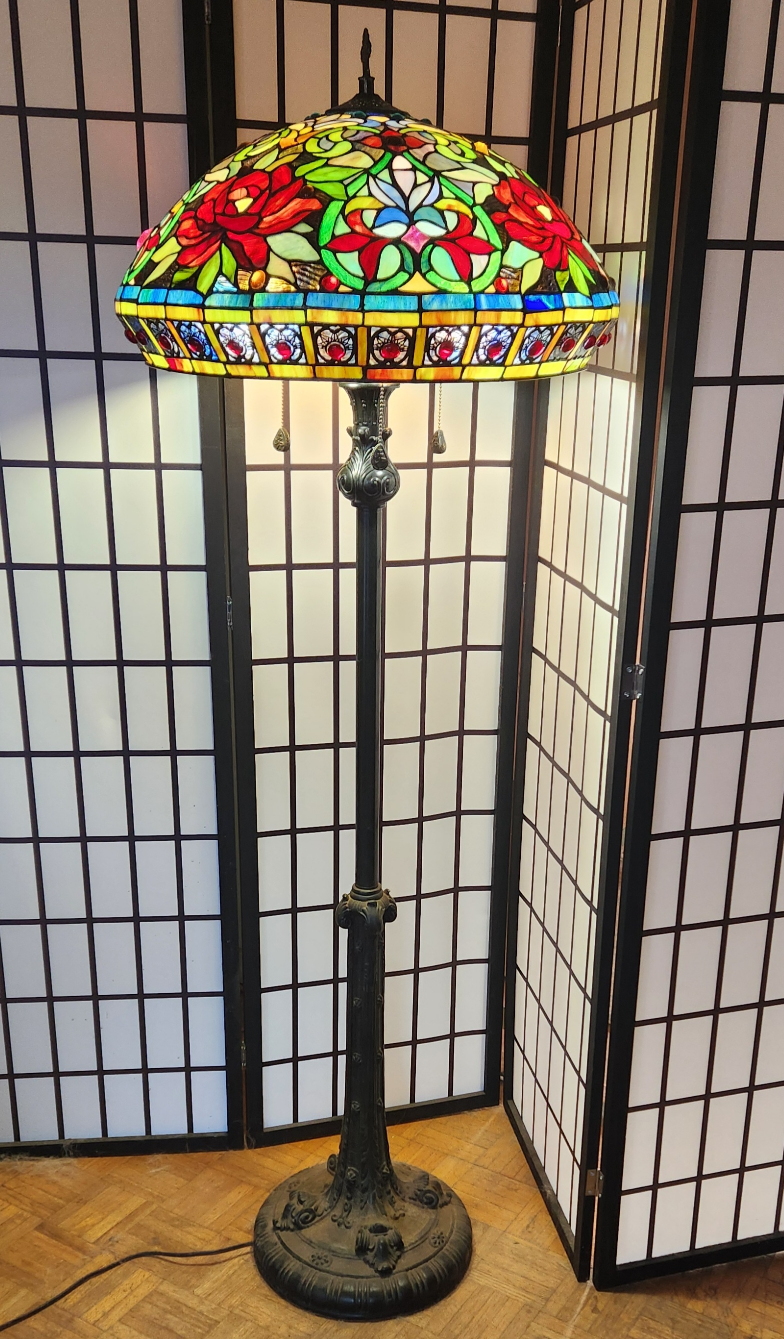 Tiffany Style-Stained Glass Floor Lamp