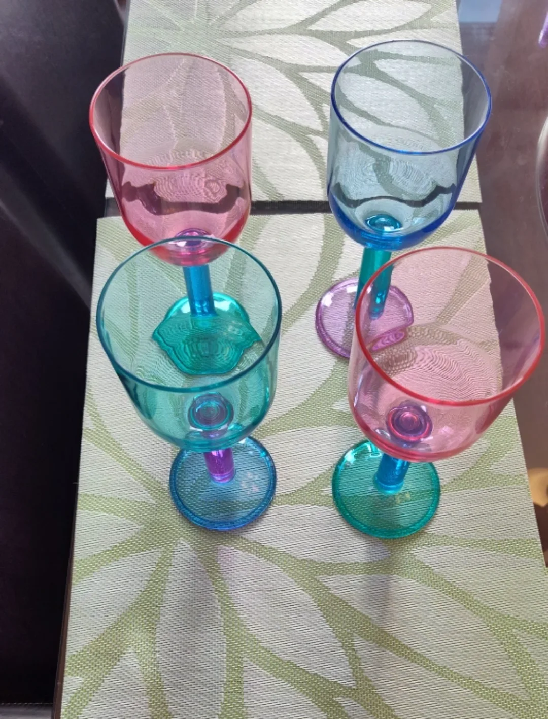 Set of four colourful wine/cocktail glasses image indicator(6)