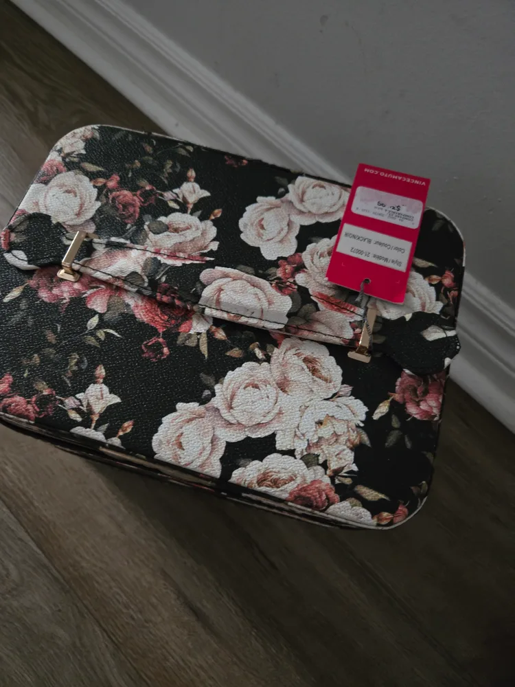 Floral Makeup Train Case 🏈🏈🏈 image indicator(3)