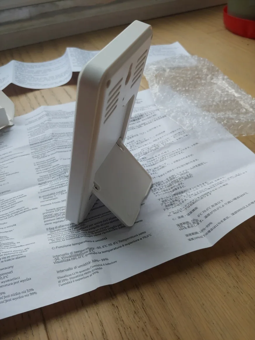 Digital Calender Alarm Clock with Thermometer Hygrometer image indicator(4)