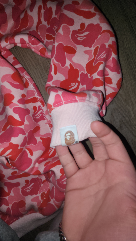 A Bathing Ape Pink Camo Shark Hoodie - photo 3