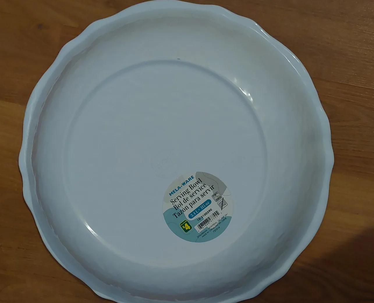 Melamine Serving Bowl, Blue and Red Floral Design image indicator(3)