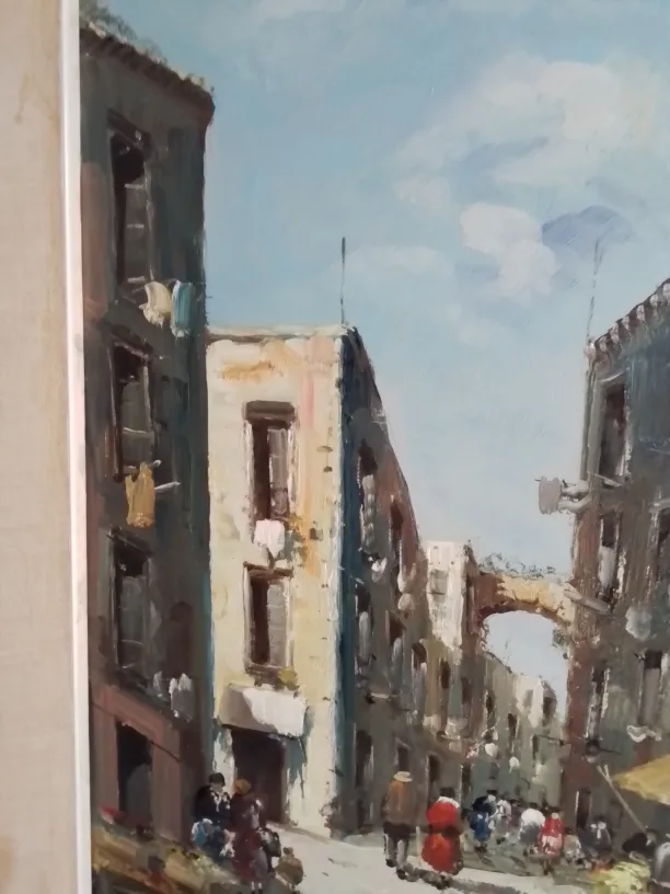 Original Oil Painting of Italian Street Scene by Clutterbuck image indicator(7)