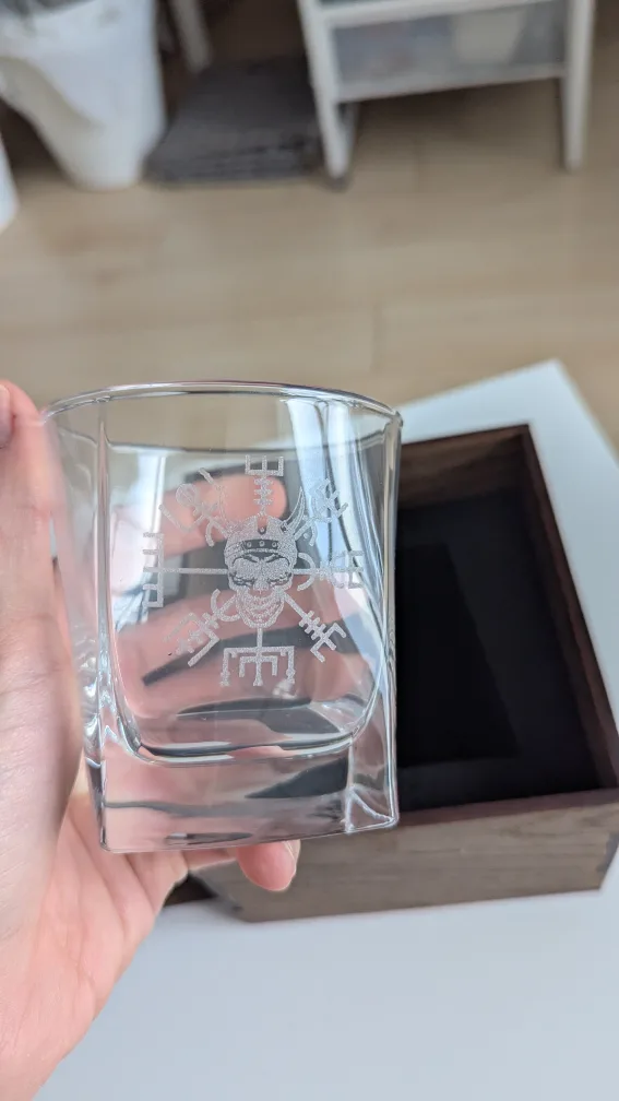 Whiskey Glass Runic Compass Gift For Him image indicator(5)