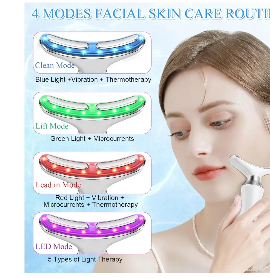 4-Mode Facial Skin Care Device with LED Light Therapy image indicator(2)