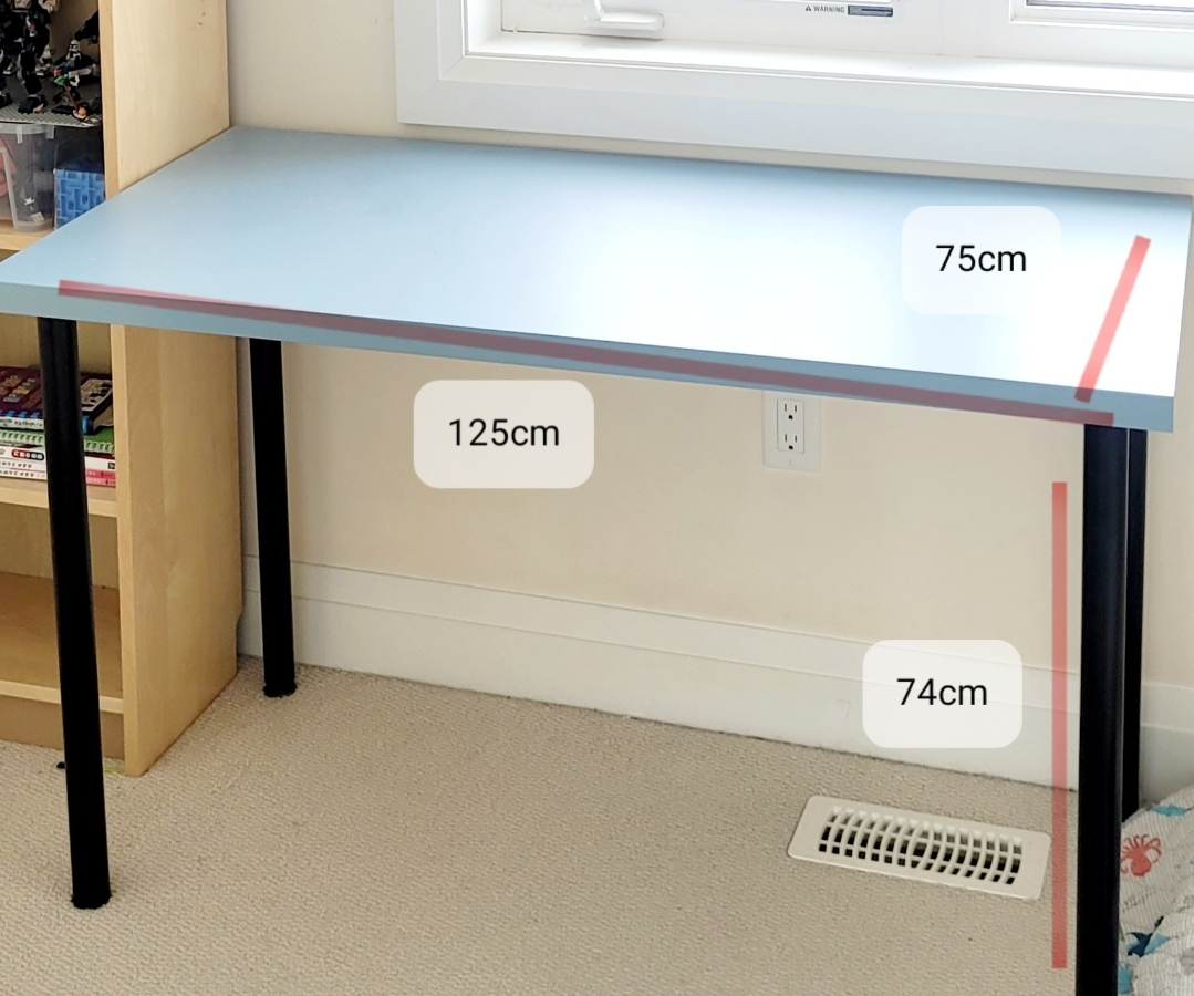 IKEA Light Blue Desk - 125cm x 75cm