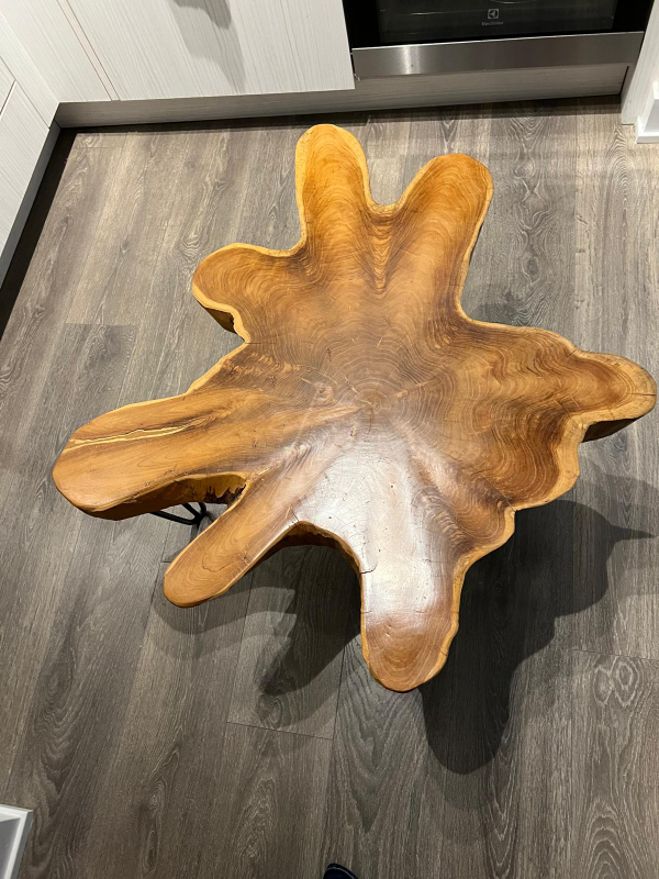 Unique Live Edge Coffee Table with Black Hairpin Legs - photo 3