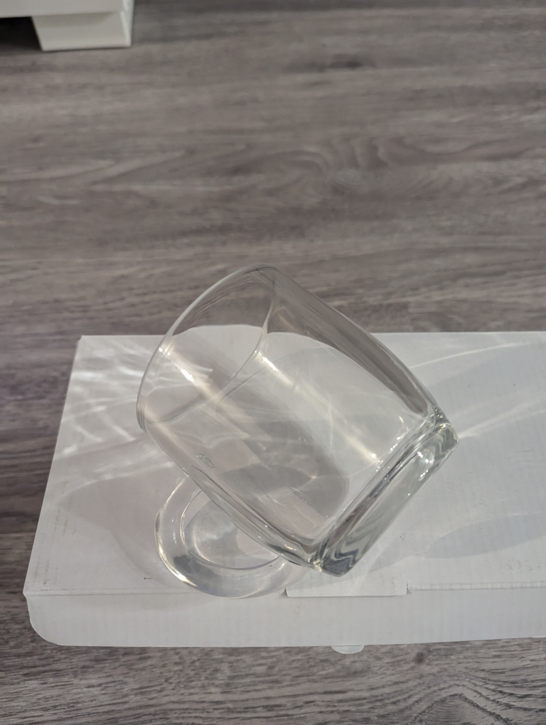 Set of 3 Clear Glass Mugs