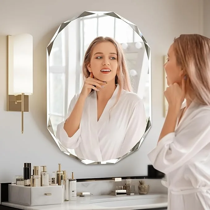 24x36 inch Vanity Mirror Beveled Edge Wall 🏈 image indicator(3)