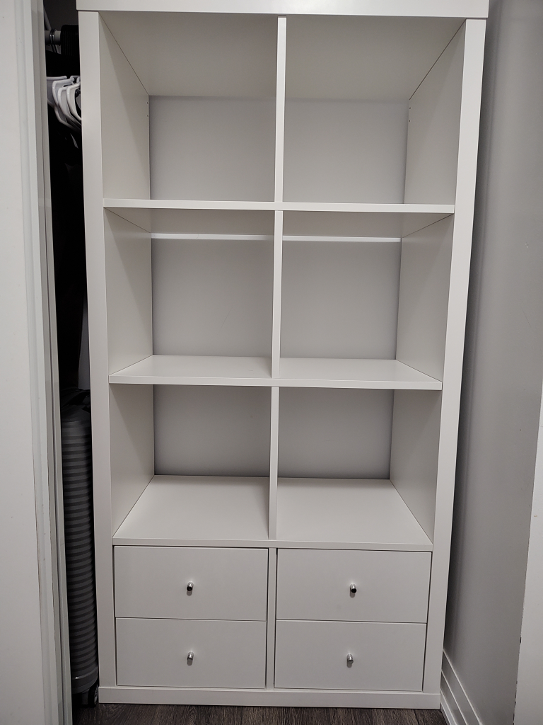 IKEA KALLAX with 4 drawers & extendable clothes rail