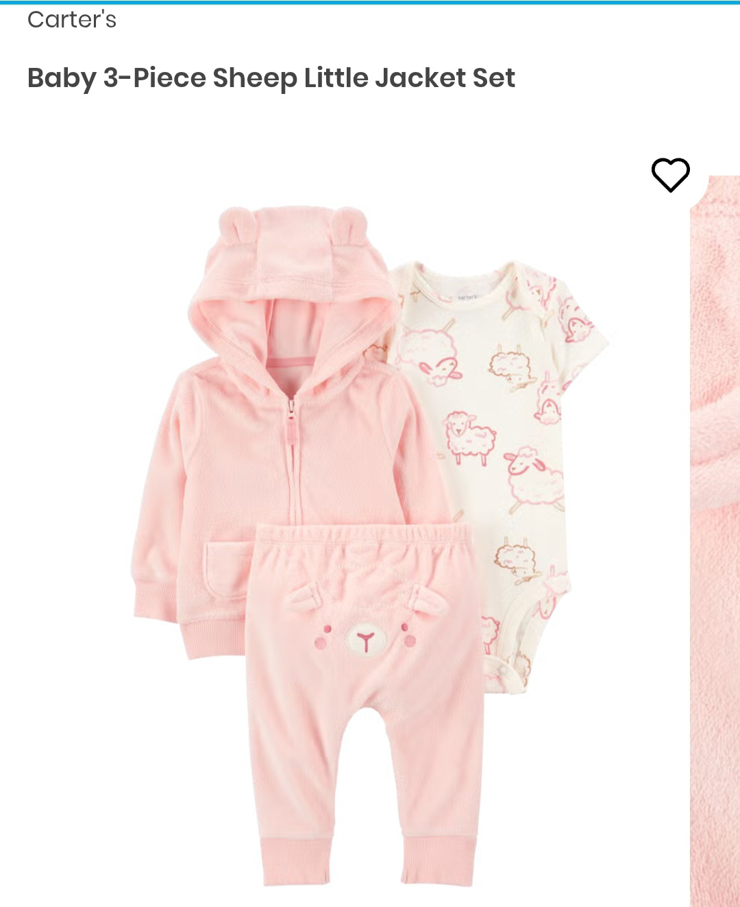 Carter's Baby 3-Piece Sheep Little Jacket Set