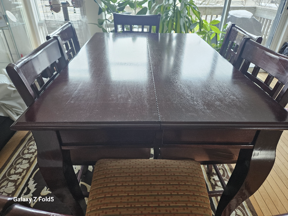 solid wood dining table 6 seater
