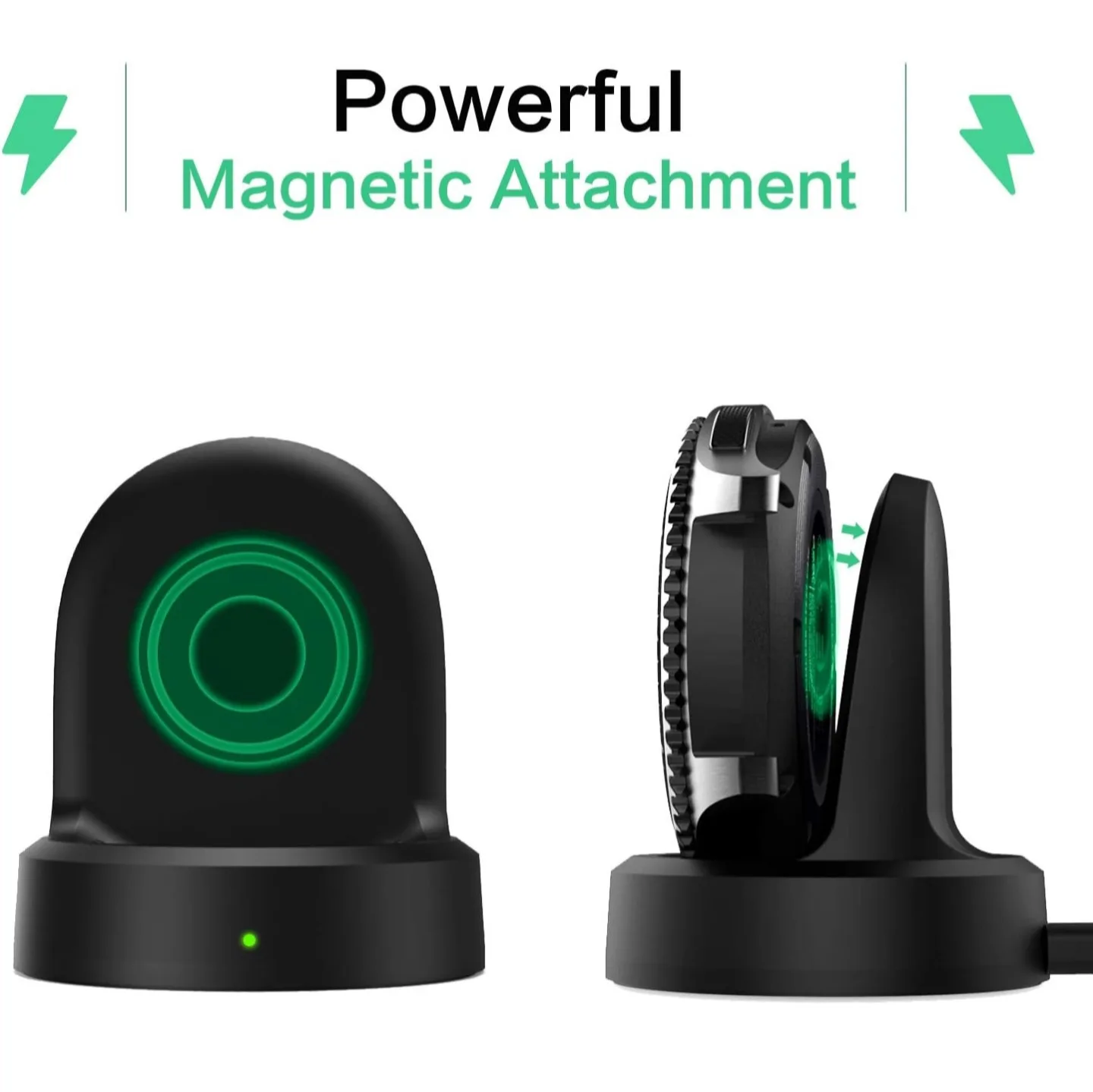 BNEW Samsung Galaxy Watch Gear  S2/S3/S4 Magnetic Charger Stand image indicator(3)