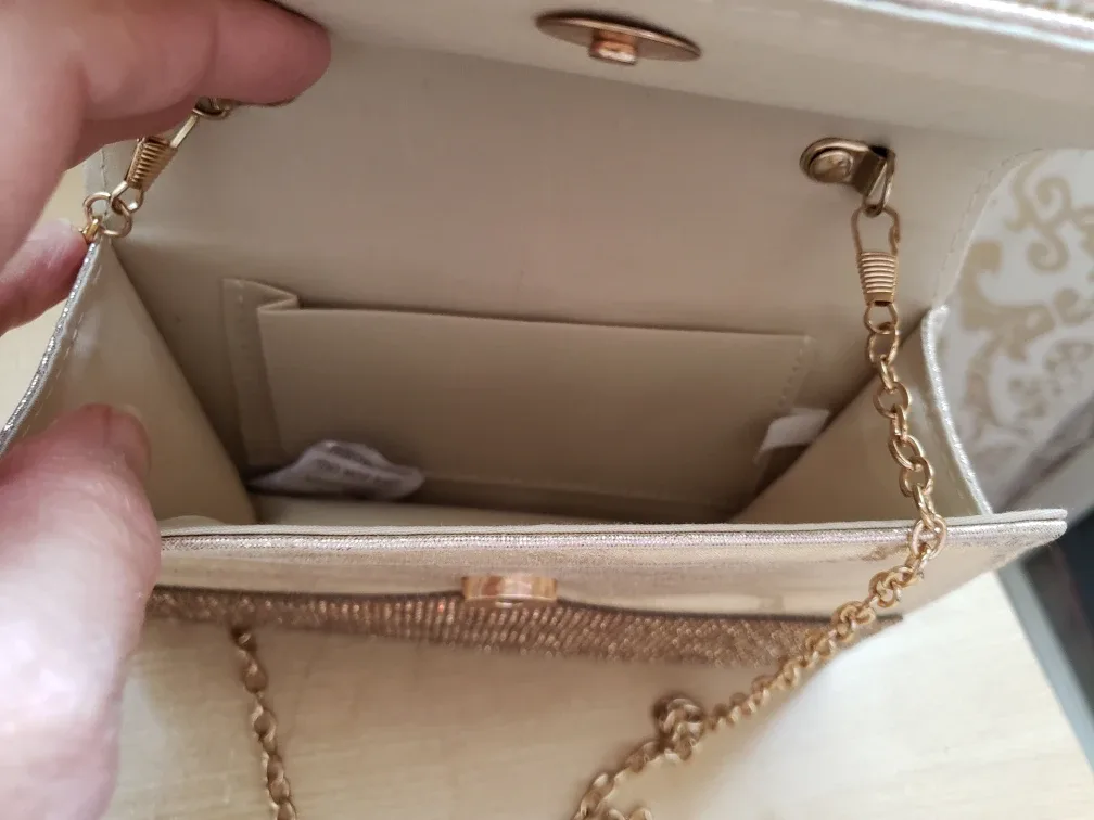 Rhinestone Gold Evening Clutch image indicator(4)