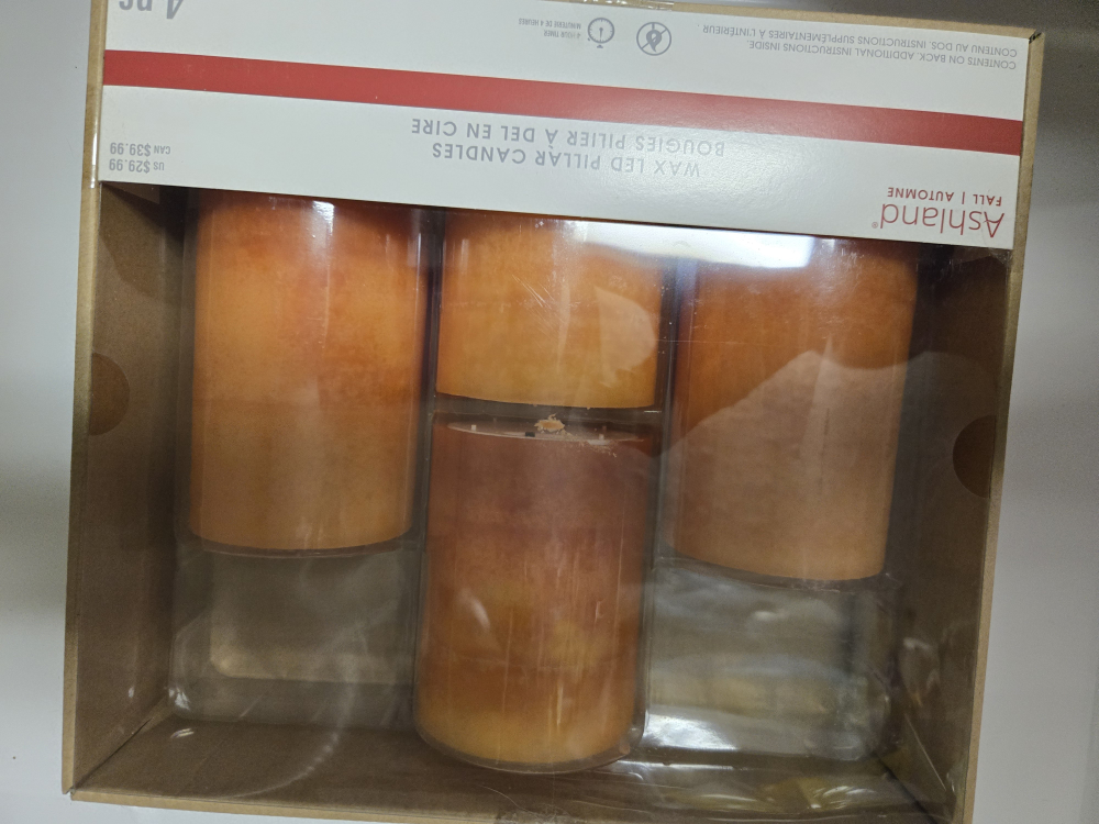 Ashland LED Wax Pillar Candles - Set of 3
