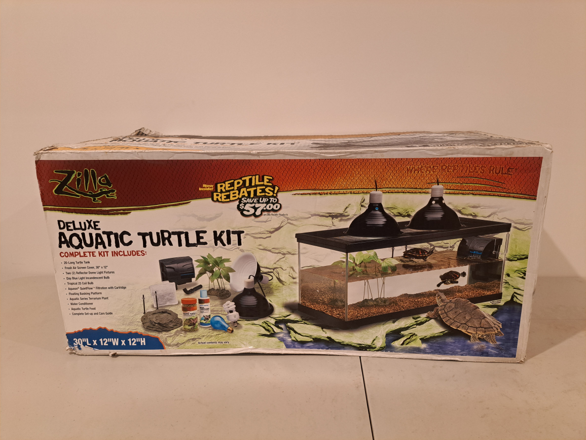 Deluxe aquatic turtle tank kit