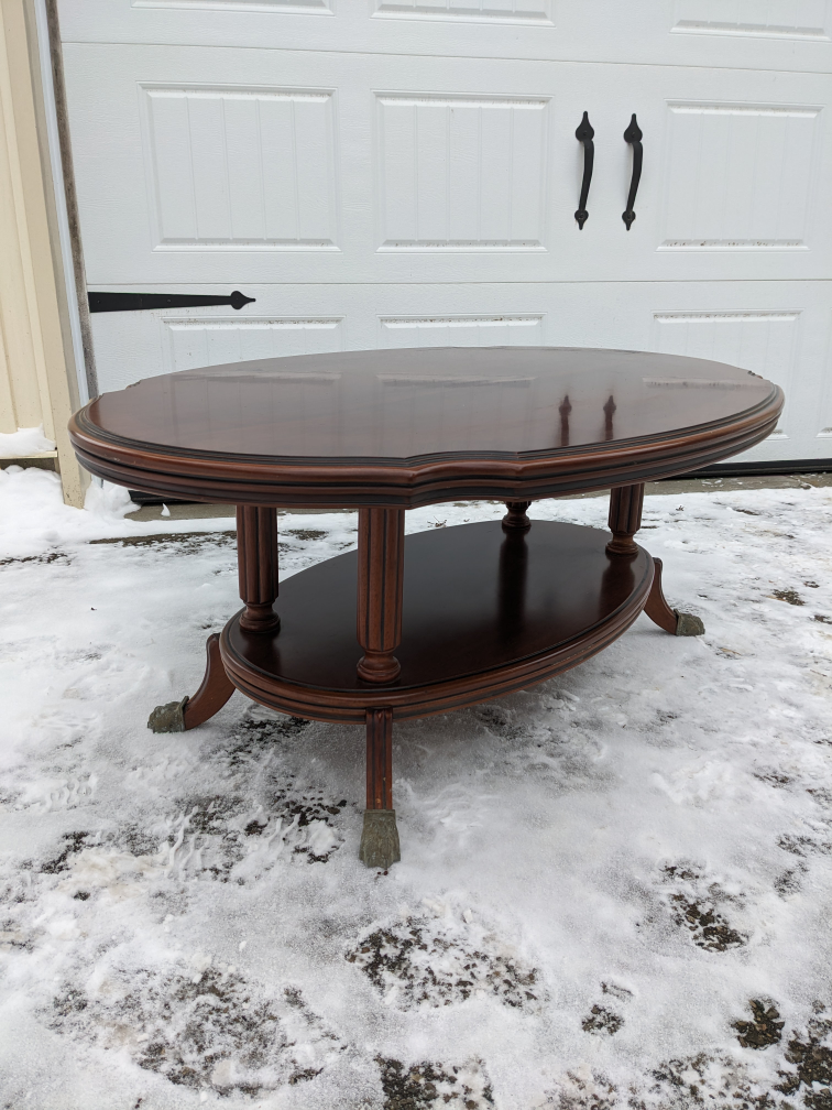 Oval Coffee Table With Lower Shelf - photo 2